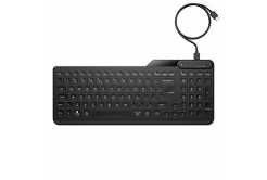HP 405 Backlit Wired Keyboard klávesnice drátová (USB) CZ, černá klasická, podsvícená typ