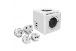 Cubenest - PowerCube, ReWirable USB PD 20W, A+C, šedá, POWERCUBE, 4x zásuvka USB C+A, Power Delivery 20W