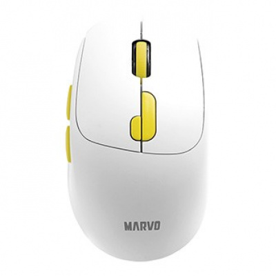 Myš bezdrátová, Marvo M809W, bílá, optika, 1600DPI