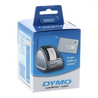 Dymo 99012, S0722400, 36mm x 89mm, bílé papírové štítky