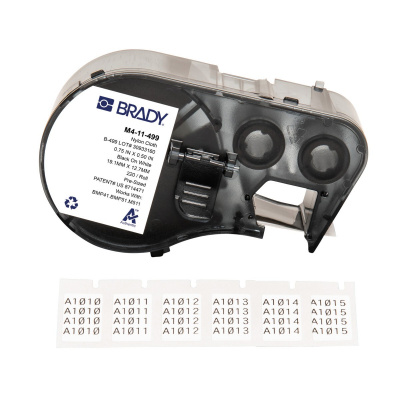Brady M4-11-499 / 170796, 19.05 mm, Nylon, černý tisk / bílý podklad