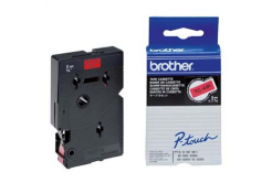 Brother TC-491, 9mm x 7,7m, černý tisk / červený podklad, originální páska