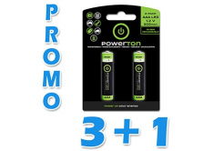 Nabíjecí baterie, AAA (HR03), 900 mAh, Powerton, 2-pack