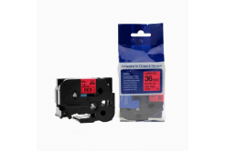 Kompatibilní páska s Brother TZ-461 / TZe-461, 36mm x 8m, černý tisk / červený podklad