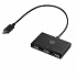 HP USB-C víceportový rozbočovač 3-port, Z6A00AA, černý, délka kabelu 30cm, 2x USB Type-A,1x USB 2.0 Type-A