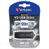 Verbatim 49189 Store N Go V3, USB flask disk, USB A 3.0, 128GB, s výsuvným konektorem, černý