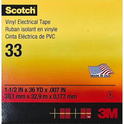 3M Scotch 33, elektro-izolační páska, 38 mm x 33 m, černá