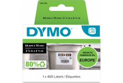 Dymo 2187329, 54 mm x 70mm, 400ks, bílé kontrolní potravinové štítky snímatelné