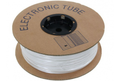 Označovací oválná PVC bužírka, průměr 1,3-2,2mm, průřez 0,25-0,5mm, bílá, 100m