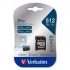 Verbatim 47046 MicroSD, paměťová karta, micro SDXC, 512GB, UHS 3 (U3), s adaptérem