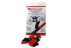 3M Dual-Lock, černý, balení = 10 čtverečků 25 x 25 mm