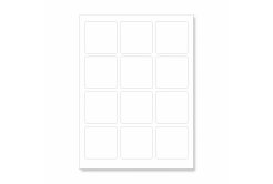 Samolepicí etikety 60 x 60 mm, 12 etiket, A4, 100 listů