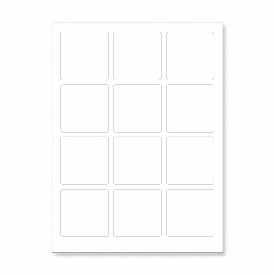 Samolepicí etikety 60 x 60 mm, 12 etiket, A4, 100 listů