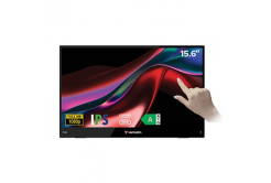 Verbatim přenosný monitor, Touch Monitor LIGHT, 15.6", Full HD (1920x1080), 60Hz, černý