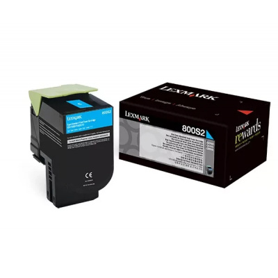 Lexmark 80C0S20 azurový (cyan) originální toner