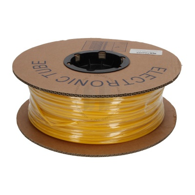 Označovací oválná PVC bužírka, průměr 2,0-2,8mm, průřez 0,75-1,0mm, žlutá, 100m