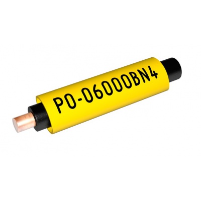 Partex PO-068Q10BN4, žlutá, tenkostěnna děrovaná, 100m, popisovací PVC bužírka s tvarovou pamětí, PO oválná