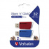 Verbatim 49308 Store N Click, USB flask disk, USB A 3.0, 32GB, s výsuvným konektorem, mix barev, 2ks