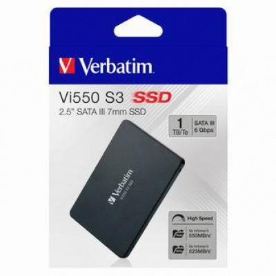 SSD Interní Verbatim Vi550, 49353, 1000GB, černý, 560 MB/s-R, SATA III, 535 MB/s-W