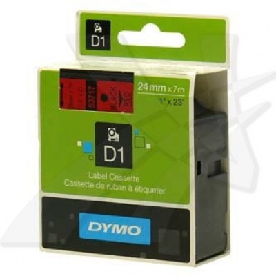 Dymo D1 53717, S0720970, 24mm x 7m černý tisk / červený podklad, originální páska