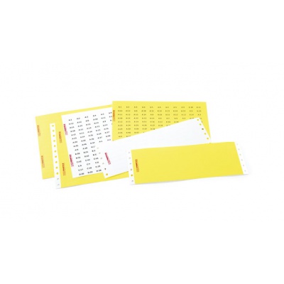 Partex samolepicí štítky PFA20018KT4, 9,5 x 17,5 mm, žluté, 352 ks, A4, 1 list