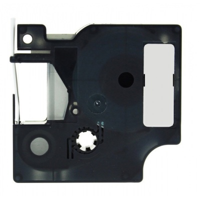 Kompatibilní páska s Dymo 18485, 9mm x 5, 5m černý tisk / metalický podklad, polyester