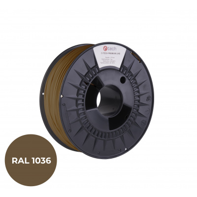 C-Tech 3DF-P-PLA1.75-1036 3D filament, PREMIUM LINE, PLA, perleťová zlatá, RAL1036, 1,75mm, 1kg