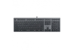 A4Tech FX50, Klávesnice CZ, klasická, nízkoprofilová typ drátová (USB), šedá
