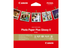 Canon Photo Paper Plus Glossy II, foto papír, lesklý, bílý, 13x13cm, 5x5", 265 g/m2, 20 ks, 2311B060, inkoustový