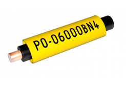Partex PO-068TWSN4 žlutá, tenkostěnná, 4,5m (6,8 -7,0mm), popisovací PVC bužírka s tvarovou pamětí, PO oválná