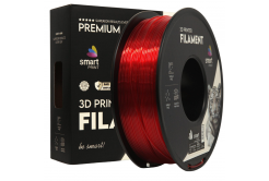 Smart Print FG-S200-E1, 3D filament, PETG, Transparent Red, 1kg, 1,75mm