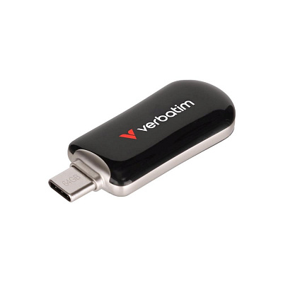 VERBATIM Flash Disk 64GB Plectra USB-C 3.0, černá