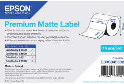 Epson C33S045532 Premium Matte, pro ColorWorks, 102x76mm, 440ks, bílé samolepicí etikety