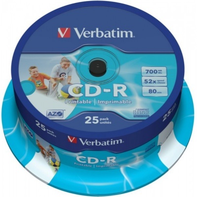 CD-R Verbatim DL+ 80min Printable SPINDL