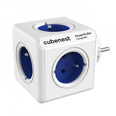 Cubenest - PowerCube, 0.1m, ORIGINAL USB, modrá, POWERCUBE, 5x zásuvka