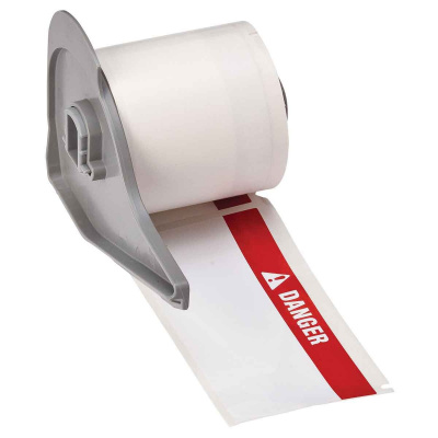 Brady M7-38-483-DANGER / 174623, 101.60 mm, Polyester, červený tisk / bílý podklad