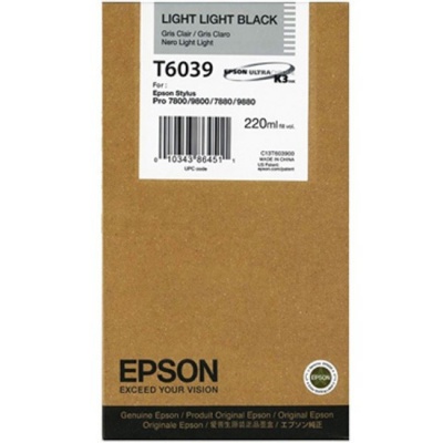 Epson T603900 světle černá (light black) originální cartridge