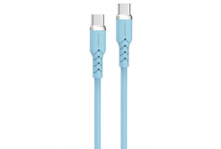 Powerton ENERGY PASTEL EDITION Kabel USB-C, 100W, 1m, silikonový, modrý