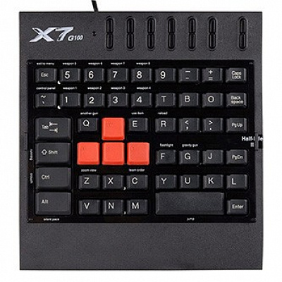 A4Tech X7 G100 klávesnice drátová (USB) černá