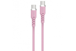 Powerton ENERGY PASTEL EDITION Kabel USB-C, 60W, 1m, silikonový, růžový