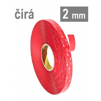 3M VHB™ 4918-F, tl. 2 mm; transparentní oboustranně velmi silně lepicí akrylová páska 15 mm x 16,5 m