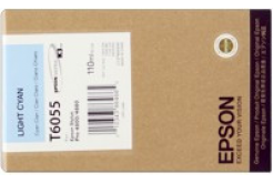 Epson T6055 světle azurová (light cyan) originální cartridge