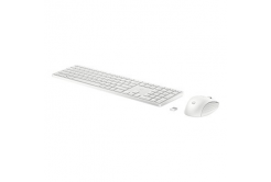 HP 655 sada klávesnice bezdrátová CZ/SK, bílá s bezdrátovou optickou myší, AAA, klasická, 2.4 [GHz]