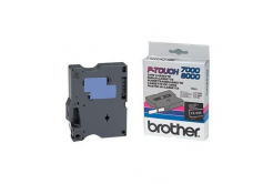 Brother TX-335, 12mm x 15m, bílý tisk / černý podklad, originální páska