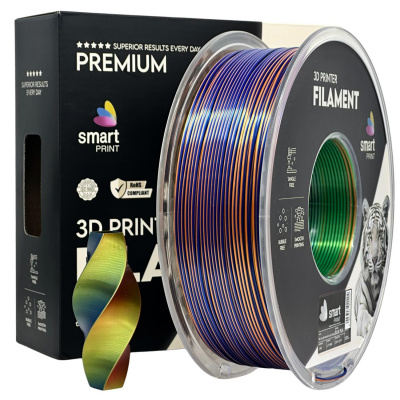 Smart Print FG-S106-E1, 3D filament, PLA Tri Color, Orange Blue Green, 1kg, 1,75mm