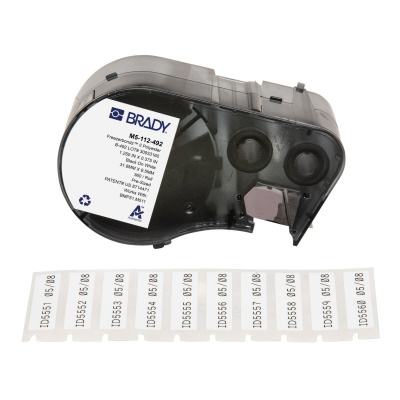 Brady M5-112-492 / 170899, 31.75 mm, Polyester, černý tisk / bílý podklad