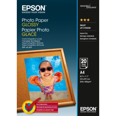 Epson C13S042538 Photo Paper, lesklý bílý foto papír, A4, 200 g/m2, 20 ks, C13S042538
