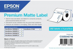 Epson C33S045740 Premium Matte, pro ColorWorks, 105x210mm, 282ks, bílé samolepicí etikety