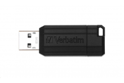 VERBATIM Flash Disk 64GB USB 2.0 Store 'n' Go PinStripe, černá