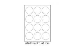 Samolepicí etikety 60 x 60 mm, 12 etiket, A4, 100 listů